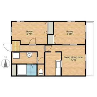 滋賀県長浜市神照町【マンション】の間取り