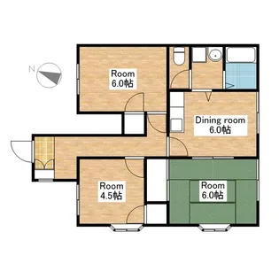 滋賀県長浜市十里町【アパート】の間取り