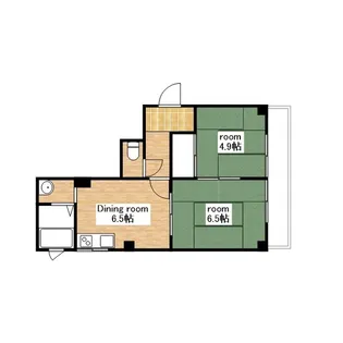 滋賀県米原市高溝【マンション】の間取り