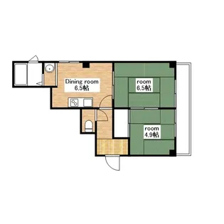 滋賀県米原市高溝【マンション】の間取り