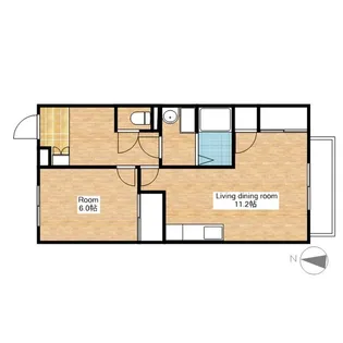 滋賀県長浜市小堀町【アパート】の間取り