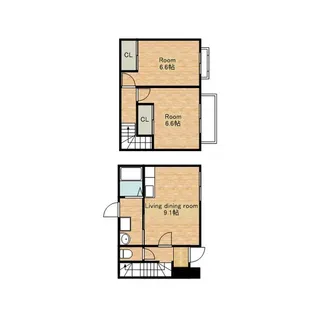 滋賀県長浜市宮司町【テラスハウス】の間取り