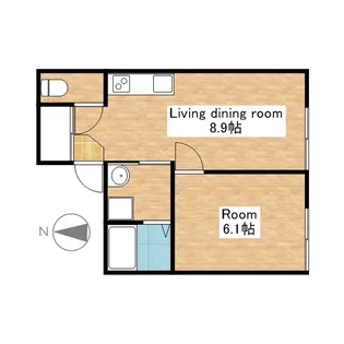 滋賀県長浜市長田町【アパート】の間取り