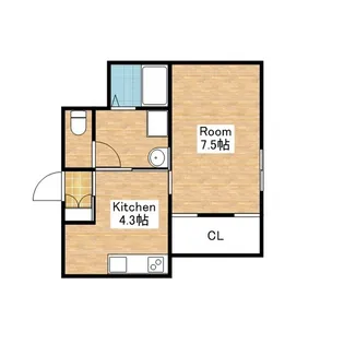 滋賀県長浜市朝日町【アパート】の間取り