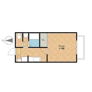 KATSU HEIGHTS参番館【101号室】の間取り