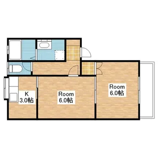 滋賀県米原市高溝【アパート】の間取り