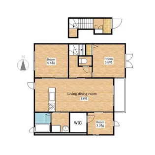 シャーメゾンいぶき【201号室】の間取り