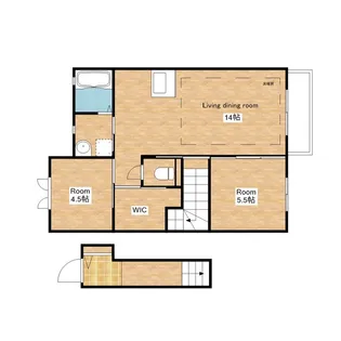 滋賀県長浜市神照町【アパート】の間取り