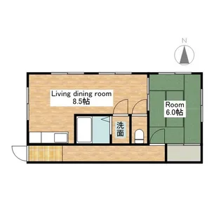 メゾンアイリス【2F-1号室】の間取り