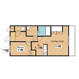 滋賀県長浜市内保町【マンション】の間取り