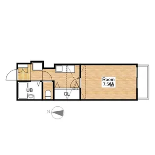 センチュリーワンB【2-208号室】の間取り