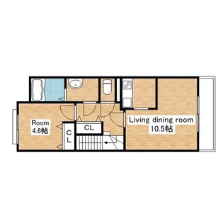 滋賀県米原市梅ケ原【アパート】の間取り