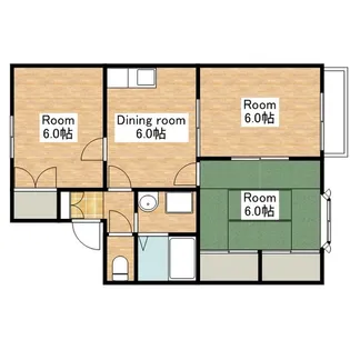 滋賀県長浜市平方南町【アパート】の間取り