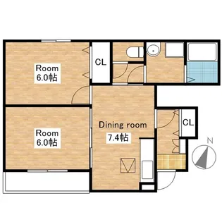 滋賀県長浜市高月町柏原【アパート】の間取り