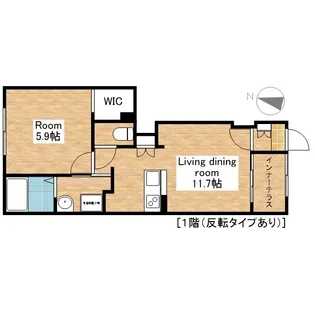滋賀県長浜市神照町【アパート】の間取り