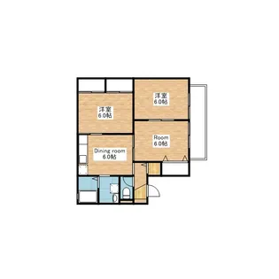 滋賀県長浜市弥高町【アパート】の間取り