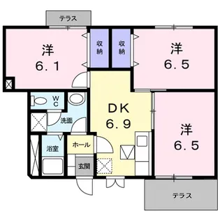 アビテK【1階】の間取り