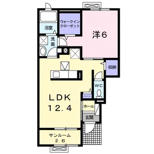 ヴィル クラージュⅢ【1階】の間取り