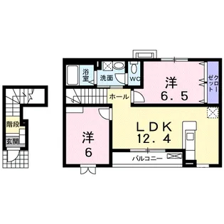 ヴィコロ フォンド カーサ【2階】の間取り