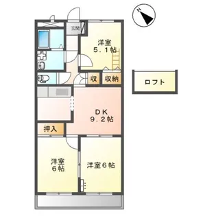エルブライト【2階】の間取り