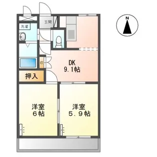 サン・レジデンス【1階】の間取り