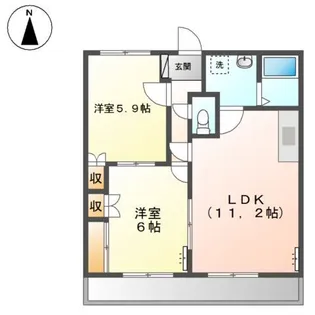 コンフォール【1階】の間取り