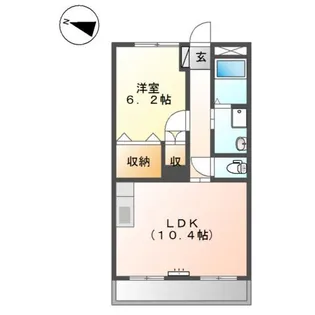 フローラルコート【2階】の間取り