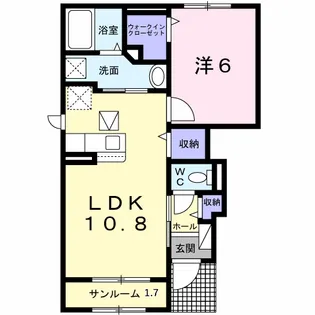 ダンザヴェール【1階】の間取り