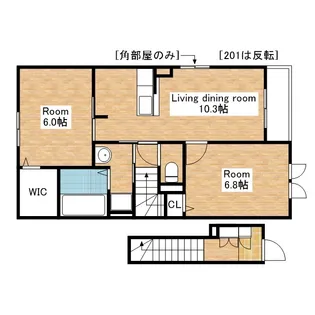 滋賀県長浜市口分田町【アパート】の間取り
