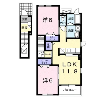 スマイル成田Ⅱ【2階】の間取り