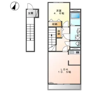 グランドソレーユ壱番館【2階】の間取り