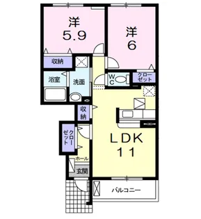 ソル・レヴェンテ ウーノ【1階】の間取り