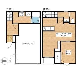 滋賀県長浜市末広町【テラスハウス】の間取り
