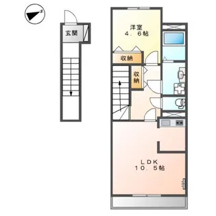 メゾン かきつばた【2階】の間取り
