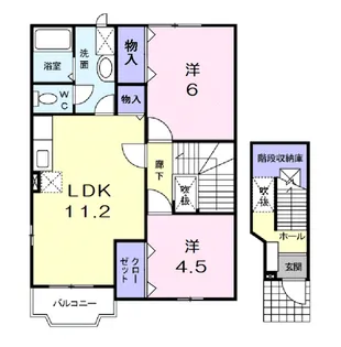 プリムヴェール【2階】の間取り