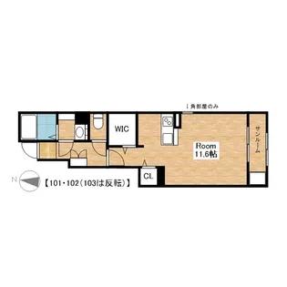 滋賀県長浜市弥高町【アパート】の間取り