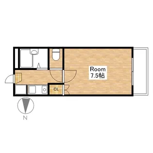 滋賀県長浜市南高田町【アパート】の間取り
