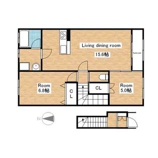 グランフォレスト2番館【206号室】の間取り