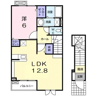 S.C.C.HーK【2階】の間取り