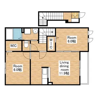 滋賀県米原市下多良2丁目【アパート】の間取り
