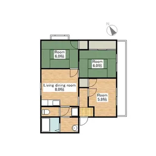 montvert【202号室】の間取り