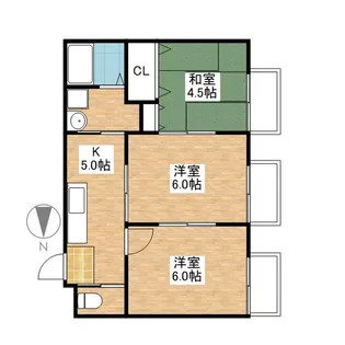 滋賀県長浜市神照町【アパート】の間取り