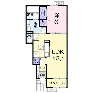 ブリアン オーブ Ⅰ【1階】の間取り