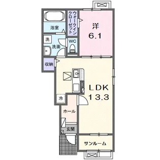ボニート ブローテ【1階】の間取り
