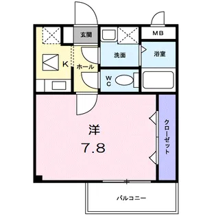 メゾン・プラティーク【1階】の間取り