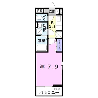 ミルト長浜D棟【2階】の間取り