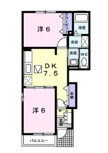 デーア・プラシード【1階】の間取り