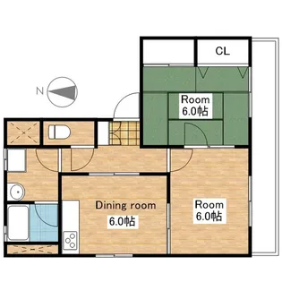 2DKの間取り画像