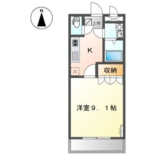 1Kの間取り画像