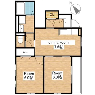 滋賀県長浜市高月町井口【アパート】の間取り